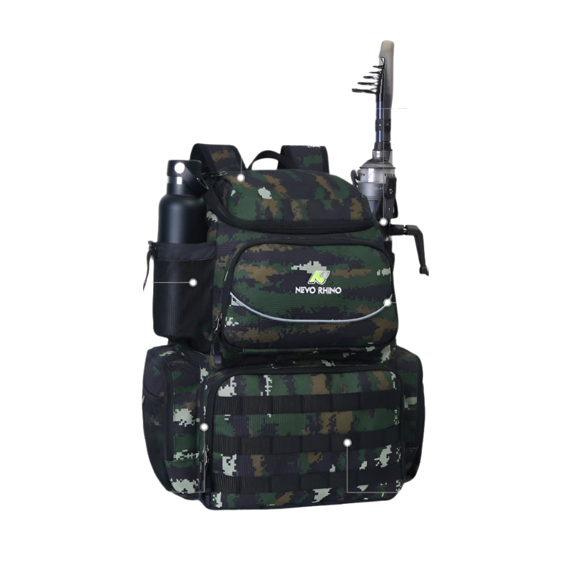 NNETM Fishing Backpack with 4 Tackle Boxes-0