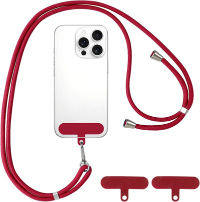 Mobile Phone Lanyard Crossbody, Universal Phone Strap with 2Pcs Patch Tether Tab,Adjustable Neck Lanyard Compatible with Most Smartphones Cell Phone Accessories