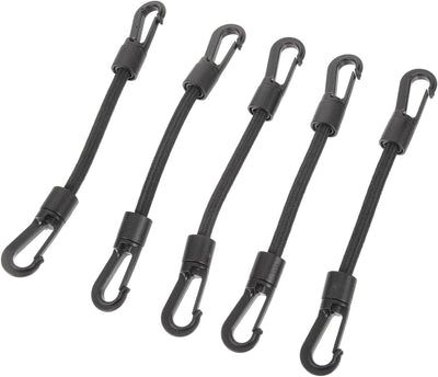 5Pcs Elastic Hook Straps 6.30In Multi-Function Tie down Straps with Double Hooks for Outdoor Camping Tent Securing & Motorcycle Cargo Fastening