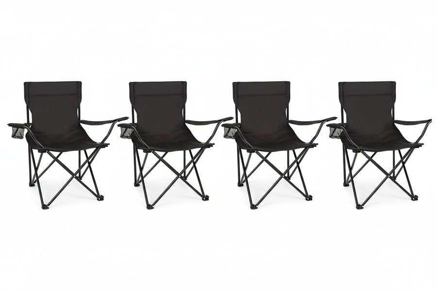 NNETM 4-Pack Portable Folding Camping Chairs – Lightweight Outdoor Chairs with Cup Holder & Carry Bag-0
