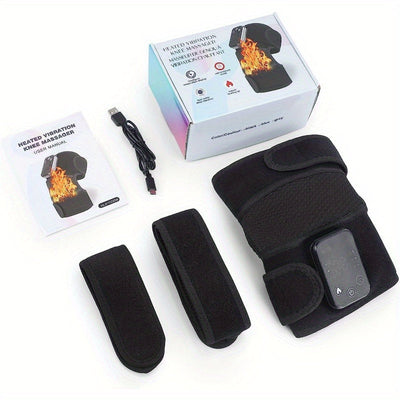 NNETM Cordless Heating Knee Pad with Massage Function - Black-0