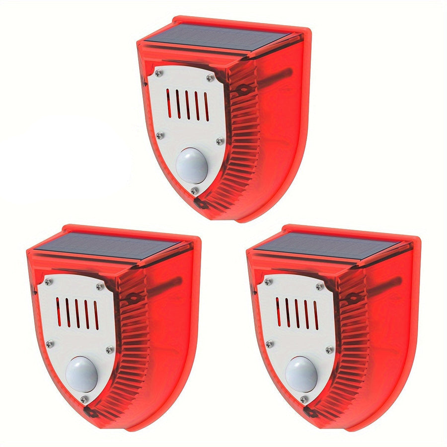 NNETM Solar Motion Alarm with Dog Bark & Gunshot Sound (3 pcs)-0