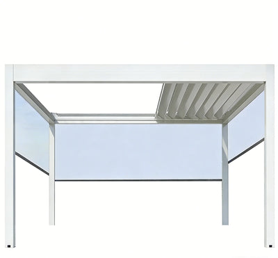 Heavy Duty Aluminum Pergola, Electric Louvered Roof, Waterproof Gazebo, UV Sunshade, Durable Rust-Resistant & Long Lasting