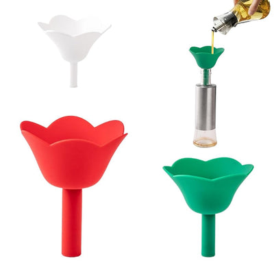 3-Piece Silicone Funnel Set, Stackable Kitchen Funnels (Small, Medium, Large) for Oil, Liquid Transfer & Bottle Refilling, Kitchen Gadgets Accessories Cooking Funnels Food Grade Silicone