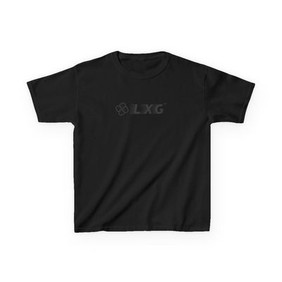 LXG AU Kids Essential Tee — Tonal Black Chest Logo