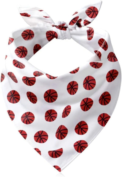 Basketball Pattern Pet Scarf Collar Adjustable Cat Dog Handkerchief for Puppy Kitten Basketball Game Accessories for Pet Dogs Cats Kitten Puppy Bandana Triangle Pet Scarf for Small Large Medium Dog