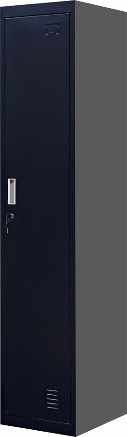 NNEDSZ Lock  One-Door Office Gym Shed Clothing Locker Cabinet Black-0