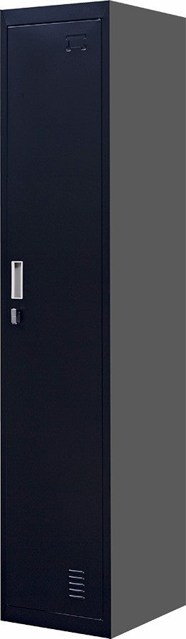 NNEDSZ lock One-Door Office Gym Shed Clothing Locker Cabinet Black-0