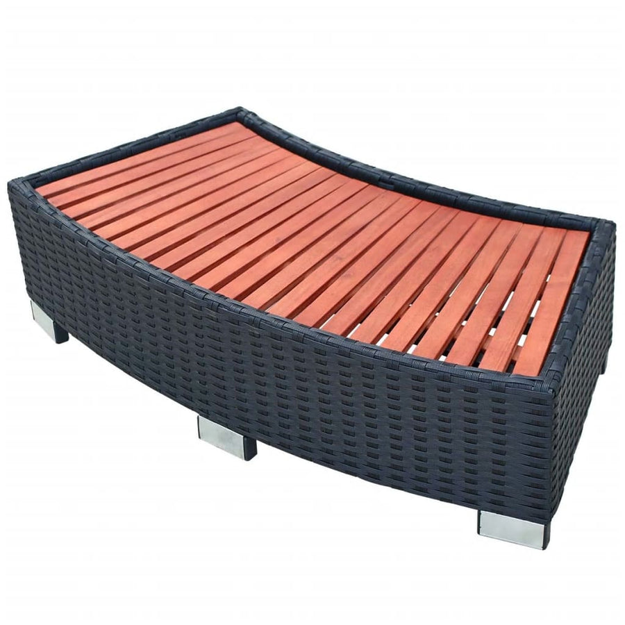NNEVL Spa Step Poly Rattan 92x45x25 cm Black-0