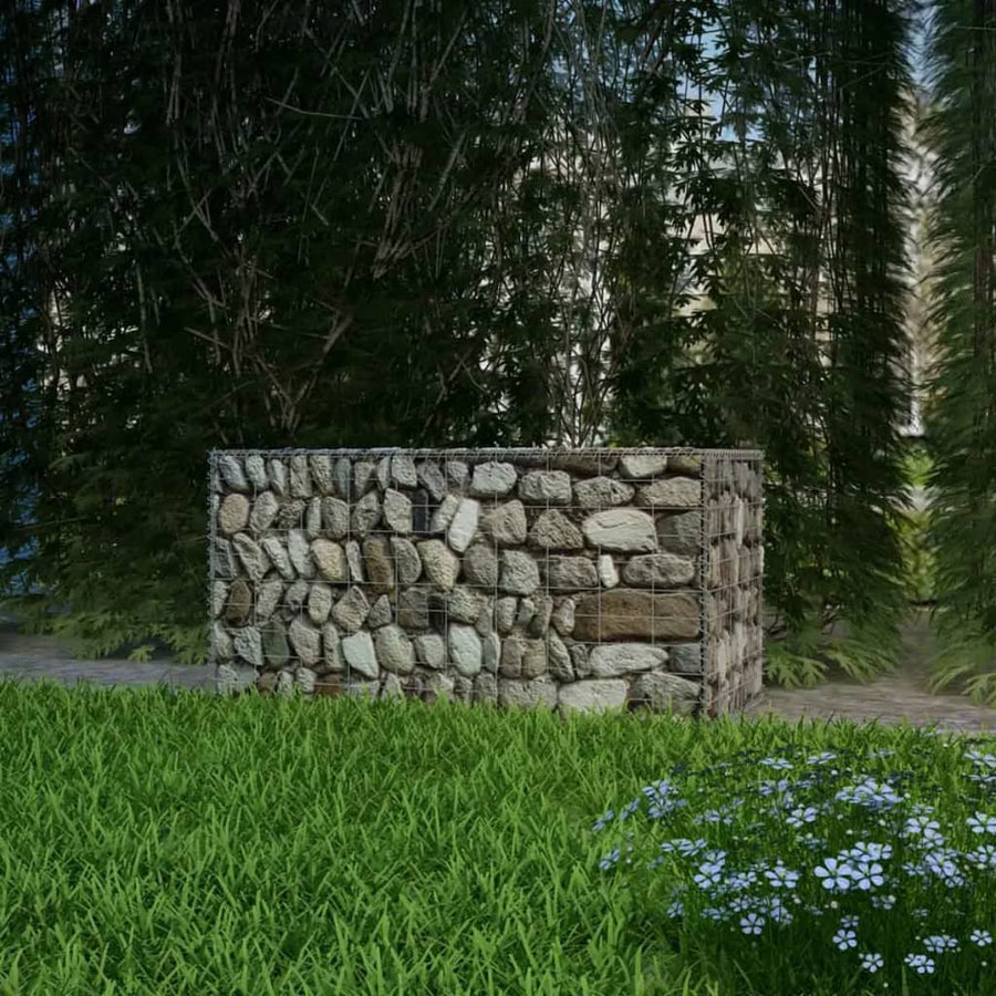NNEVL Gabion Basket Galvanised Steel 100x50x50 cm-0