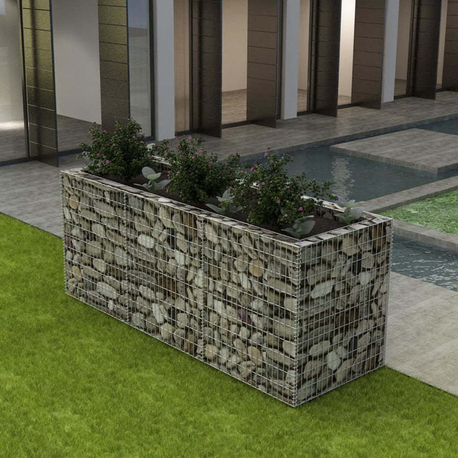 NNEVL Gabion Raised Bed Steel 270x90x100 cm-0