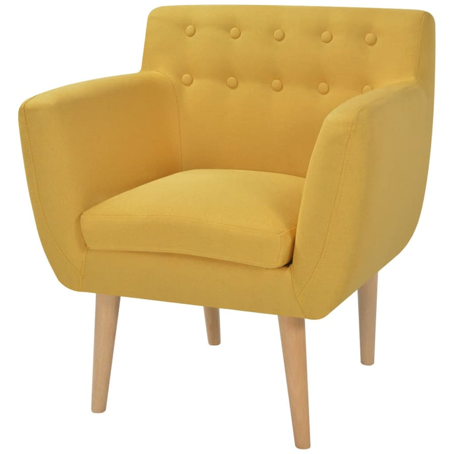 NNEVL Armchair Yellow Fabric-0