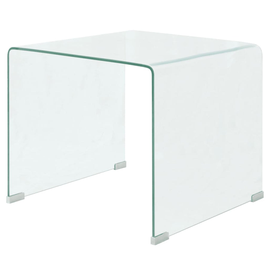 NNEVL Coffee Table Tempered Glass 49.5x50x45 cm Clear-0