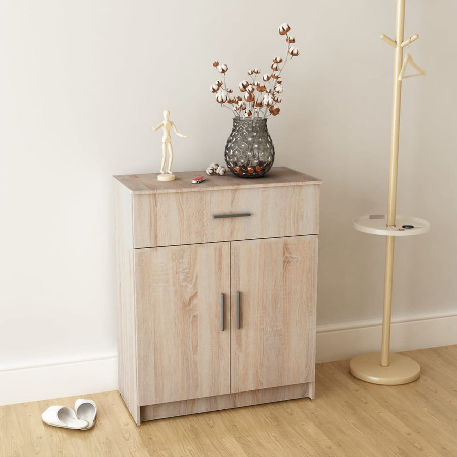 NNEVL Sideboard Chipboard 71x35x88 cm Oak-0