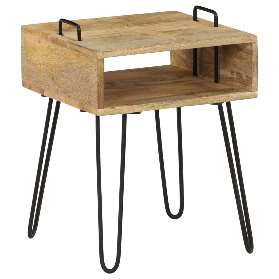 NNEVL Bedside Table Solid Mango Wood 40x34x47 cm-0