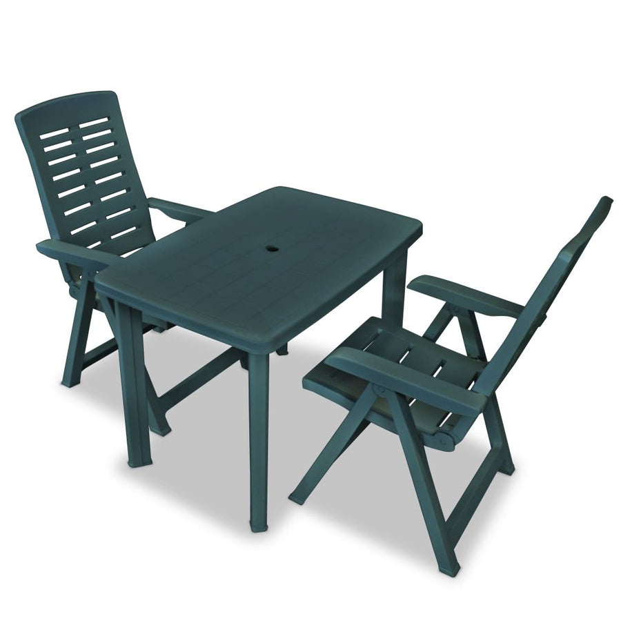 NNEVL 3 Piece Bistro Set Plastic Green-0