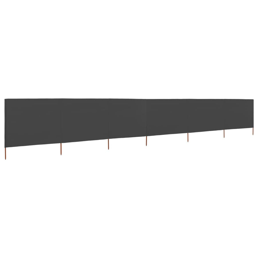 NNEVL 6-panel Wind Screen Fabric 800x80 cm Grey-0