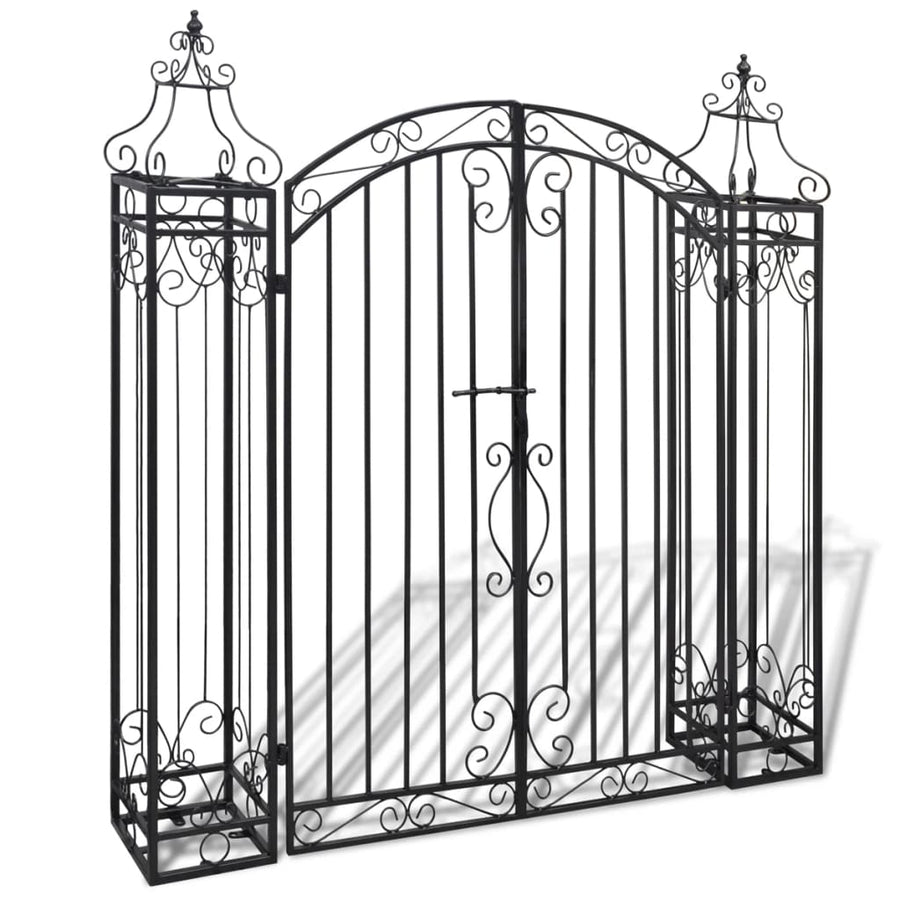 NNEVL Ornamental Garden Gate Wrought Iron 122x20.5x134 cm-0