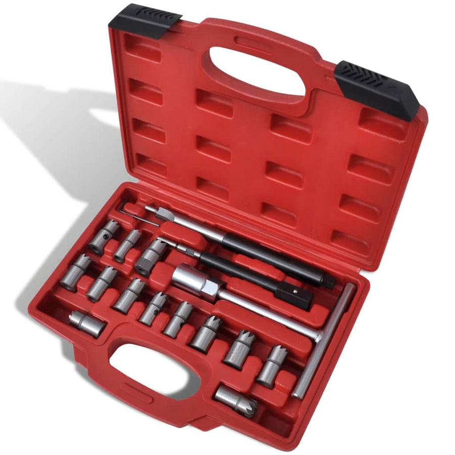 NNEVL 17 pcs Diesel Injector Seat Cutter Set-0