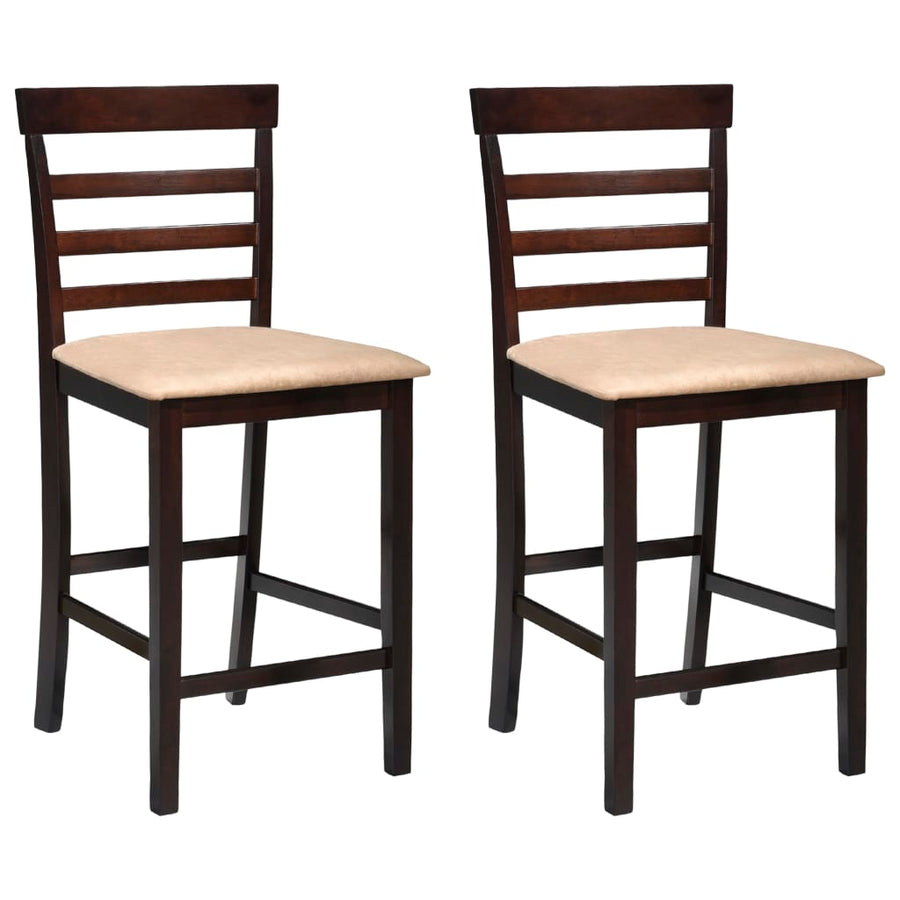 NNEVL Bar Chairs 2 pcs Brown Fabric-0