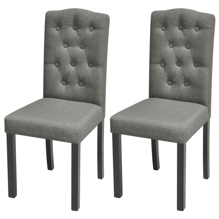 NNEVL Dining Chairs 2 pcs Grey Fabric-0