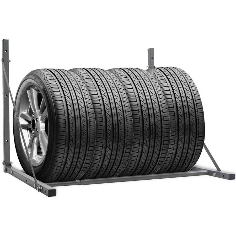 NNEVL Tyre Rack Silver Steel-0
