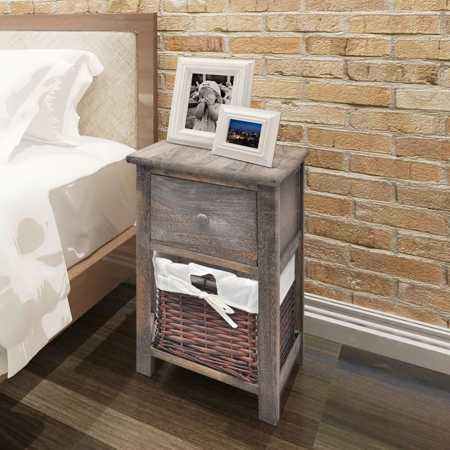 NNEVL Bedside Cabinets 2 pcs Wood Brown-0