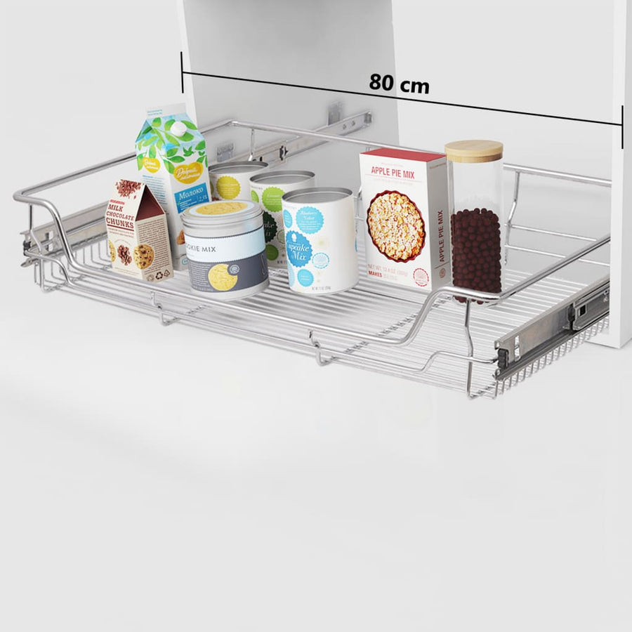 NNEVL Pull-Out Wire Baskets 2 pcs Silver 800 mm-0