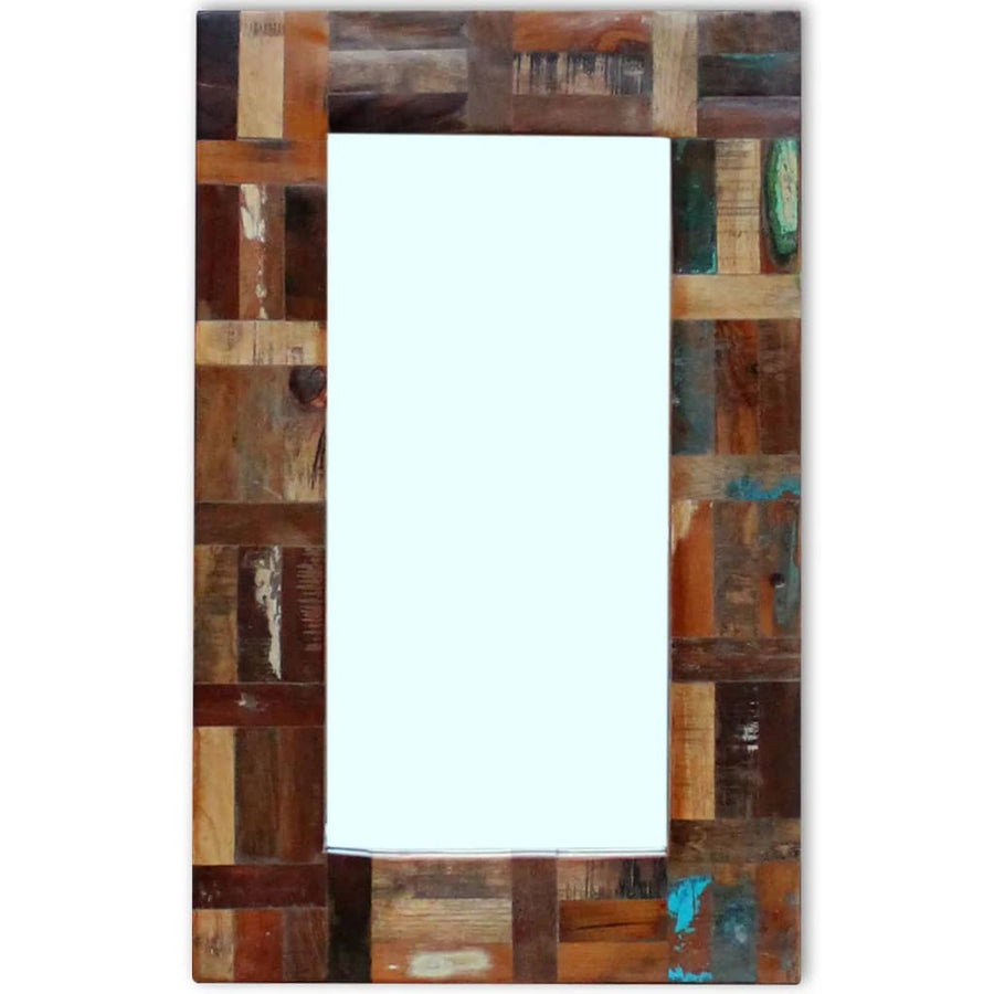 NNEVL Mirror Solid Reclaimed Wood 80x50 cm-0