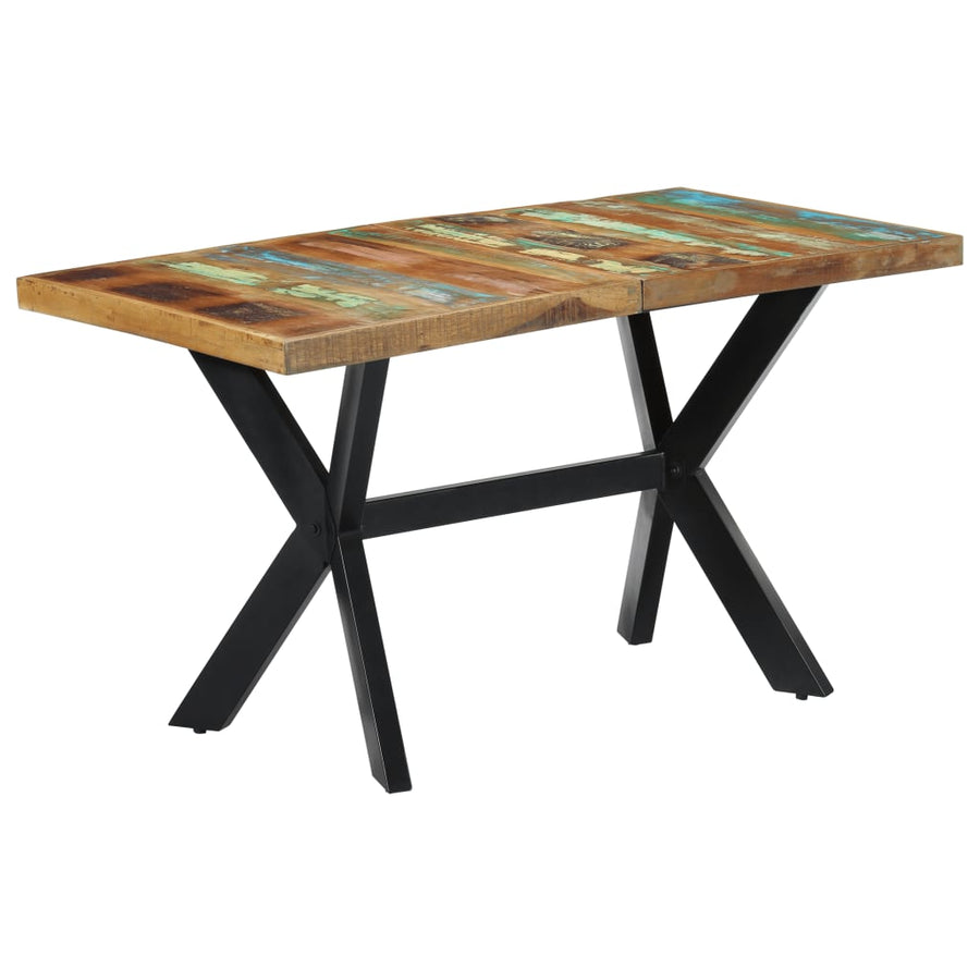 NNEVL Dining Table 140x70x75 cm Solid Reclaimed Wood-0