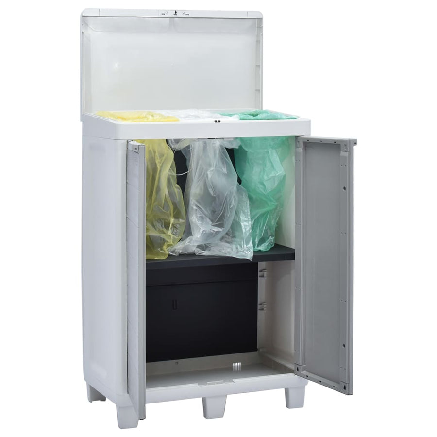 NNEVL Garden Dustbin with 3 Bags Light Grey 65x38x102 cm-0