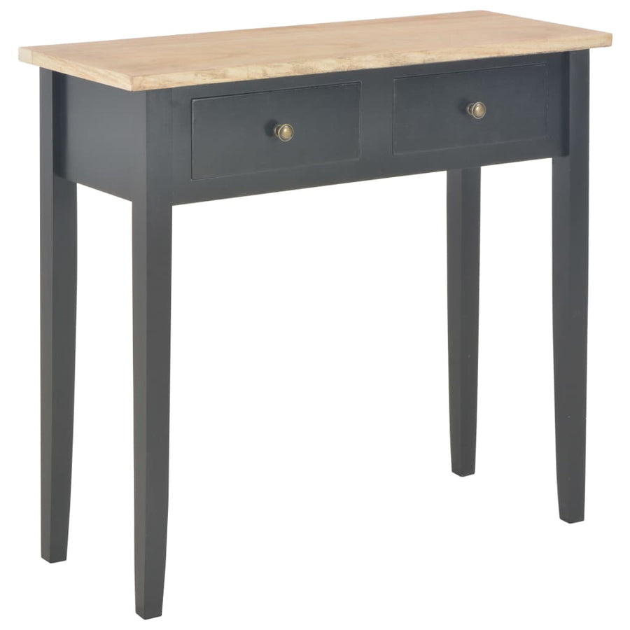 NNEVL Dressing Console Table Black 79x30x74 cm Wood-0