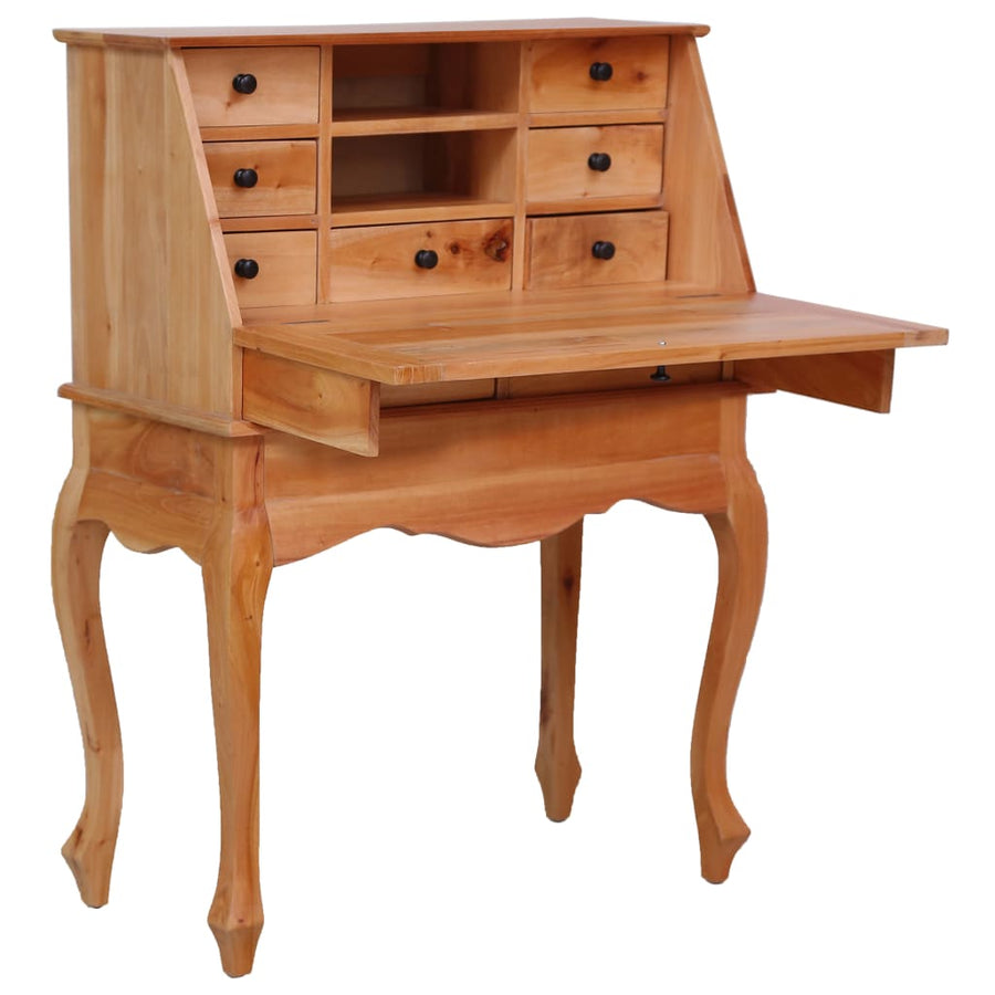 NNEVL Secretary Desk 78x42x103 cm Solid Mahogany Wood-0