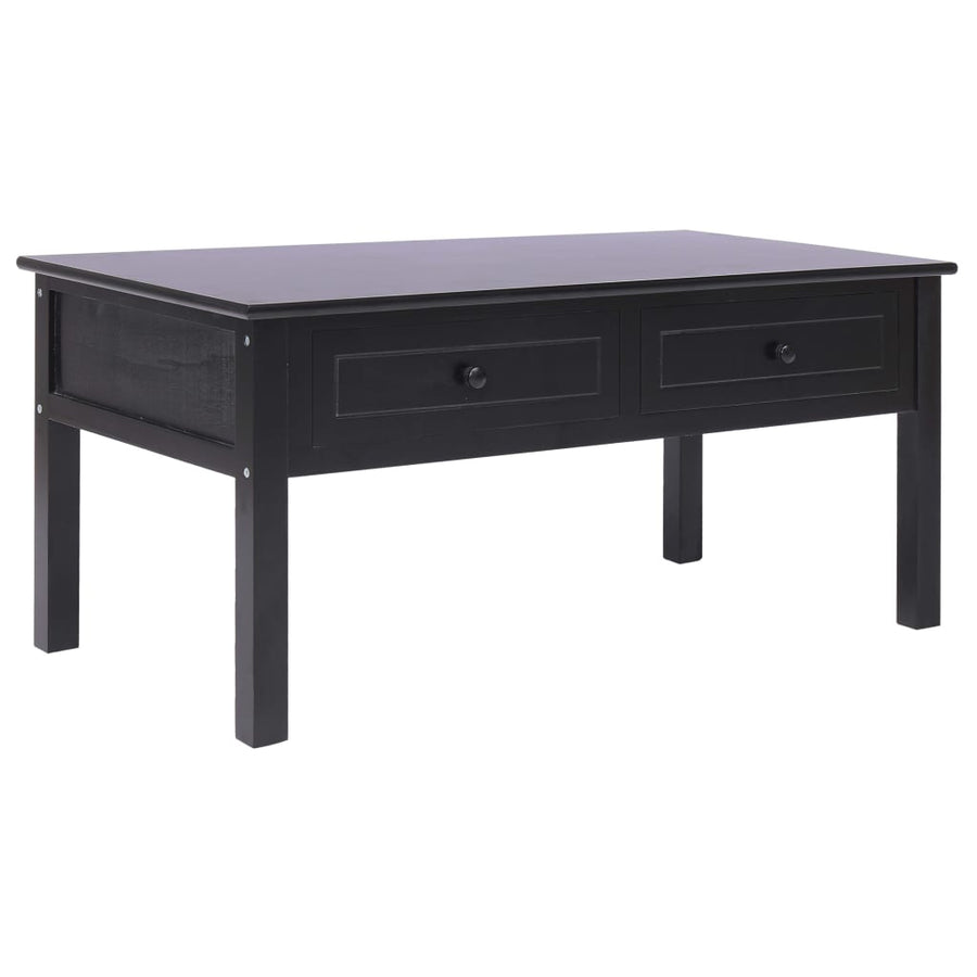 NNEVL Coffee Table Black 100x50x45 cm Wood-0
