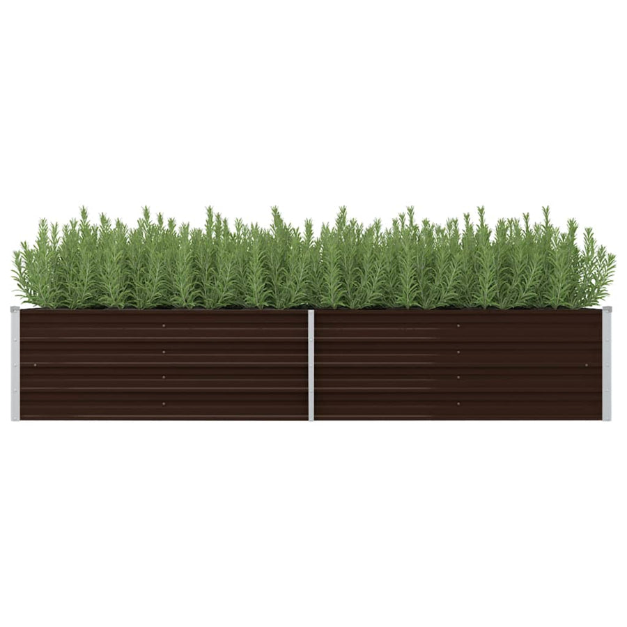 NNEVL Garden Raised Bed Brown 240x80x45 cm Galvanised Steel-0
