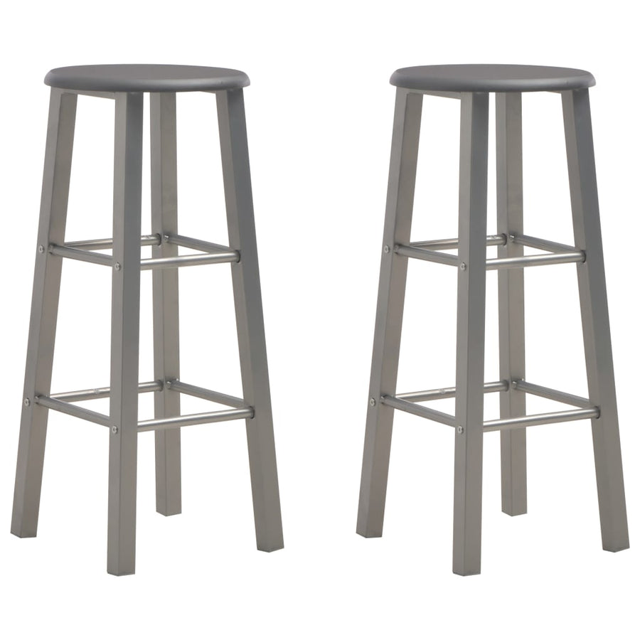 NNEVL Bar Stools 2 pcs Anthracite MDF-0