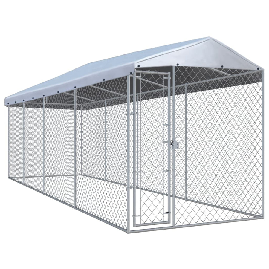 NNEVL Outdoor Dog Kennel with Roof 760x190x225 cm-0
