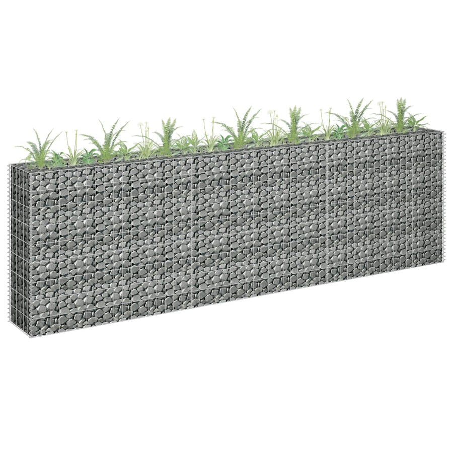 NNEVL Gabion Raised Bed Galvanised Steel 270x30x90 cm-0