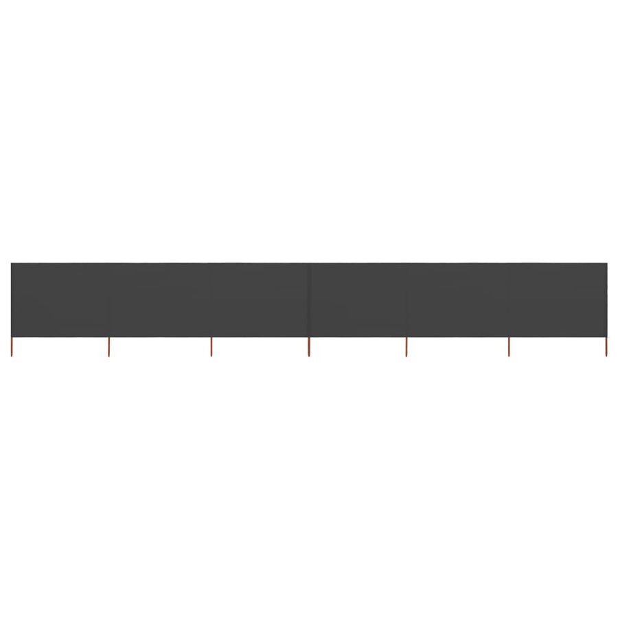NNEVL 6-panel Wind Screen Fabric 800x160 cm Anthracite-0