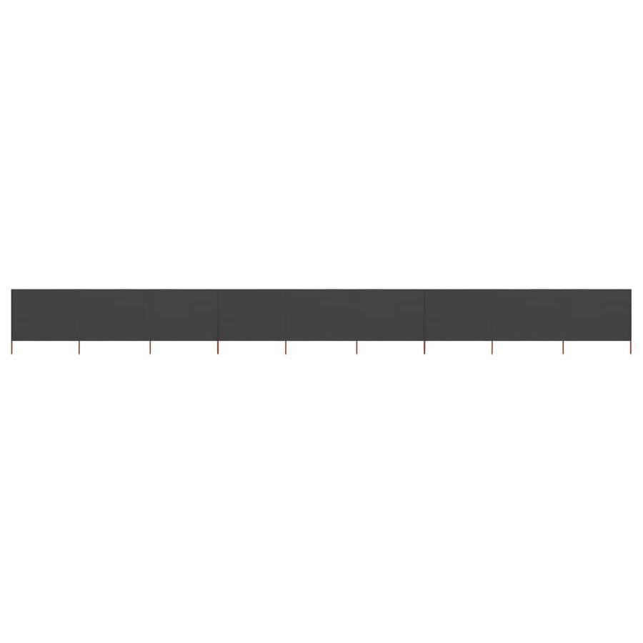 NNEVL 9-panel Wind Screen Fabric 1200x160 cm Anthracite-0