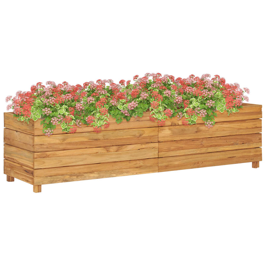 NNEVL Raised Bed 150x40x38 cm Recycled Teak and Steel-0