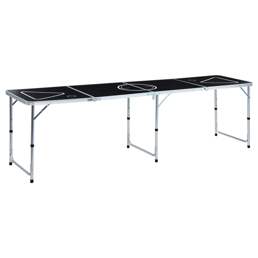 NNEVL Folding Beer Pong Table 240 cm Black-0
