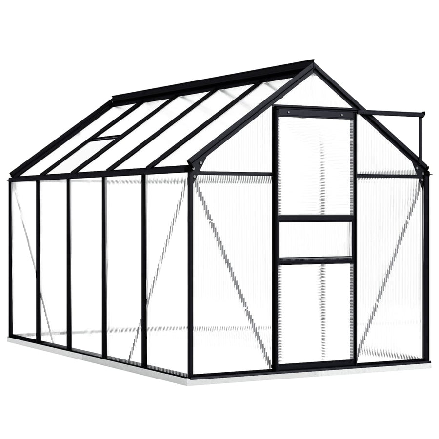 NNEVL Greenhouse with Base Frame Anthracite Aluminium 5.89 m²-0