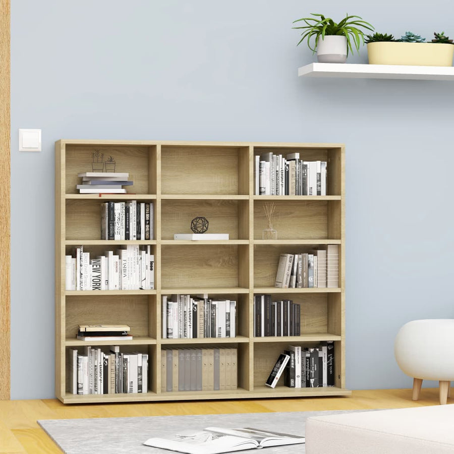 NNEVL CD Cabinet Sonoma Oak 102x23x89.5 cm Chipboard-0