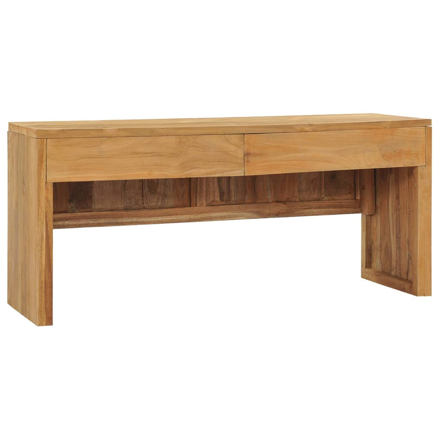 NNEVL TV Cabinet 100x35x45 cm Solid Teak Wood-0