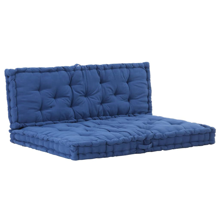 NNEVL Pallet Floor Cushions 2 pcs Cotton Light Blue-0