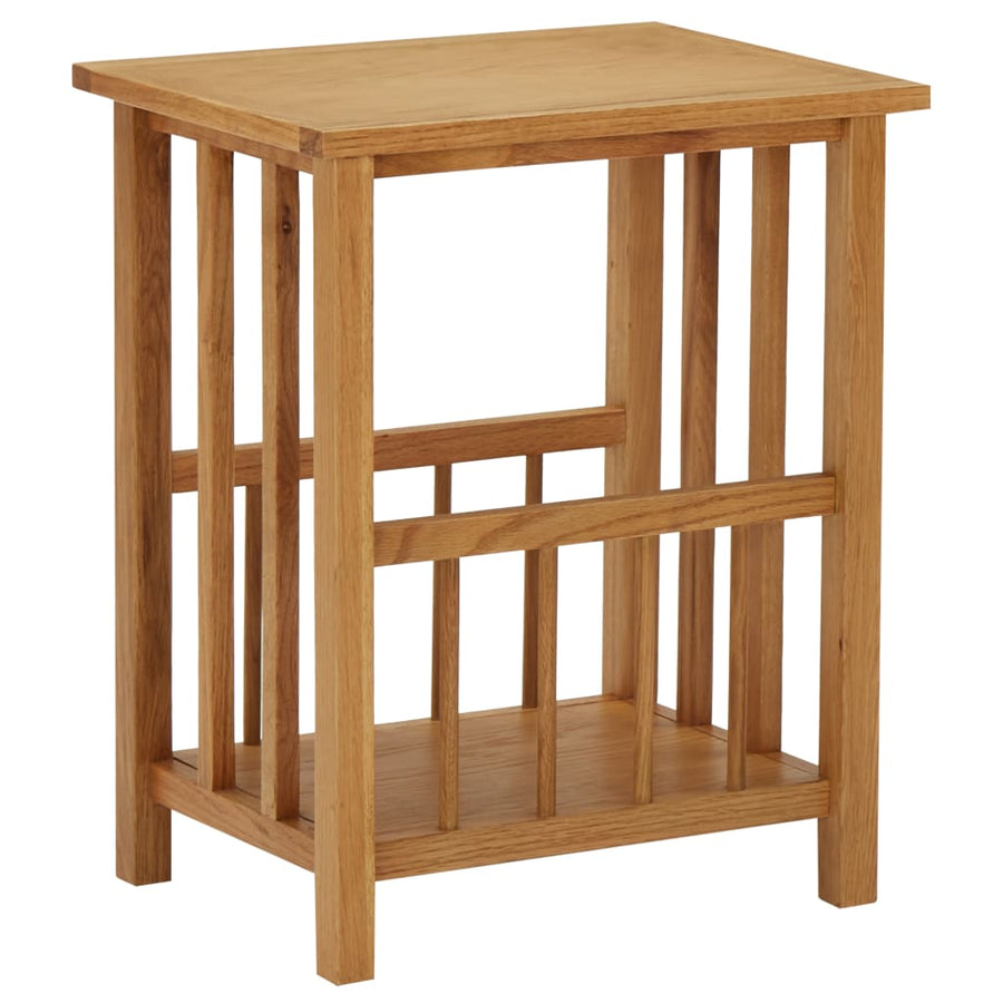 NNEVL Magazine Table 45x35x55 cm Solid Oak Wood-0