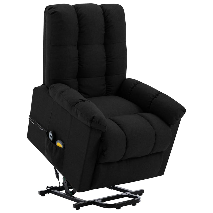NNEVL Stand-up Massage Recliner Black Fabric-0