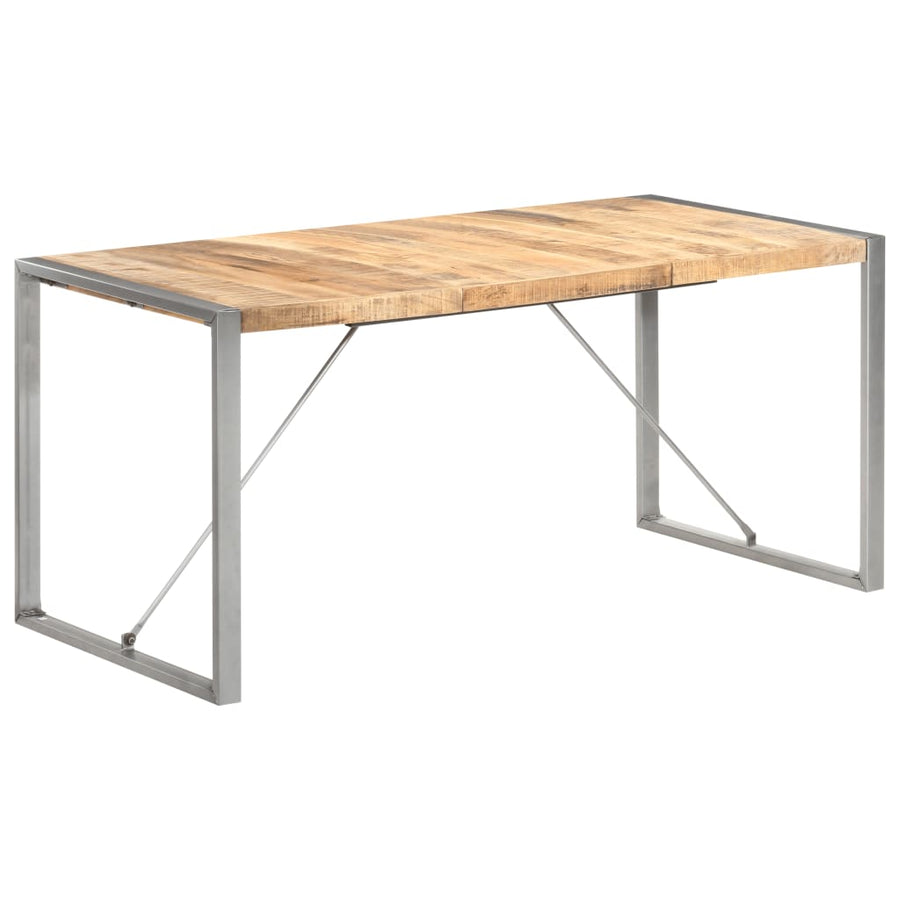 NNEVL Dining Table 160x80x75 cm Solid Wood Mango-0