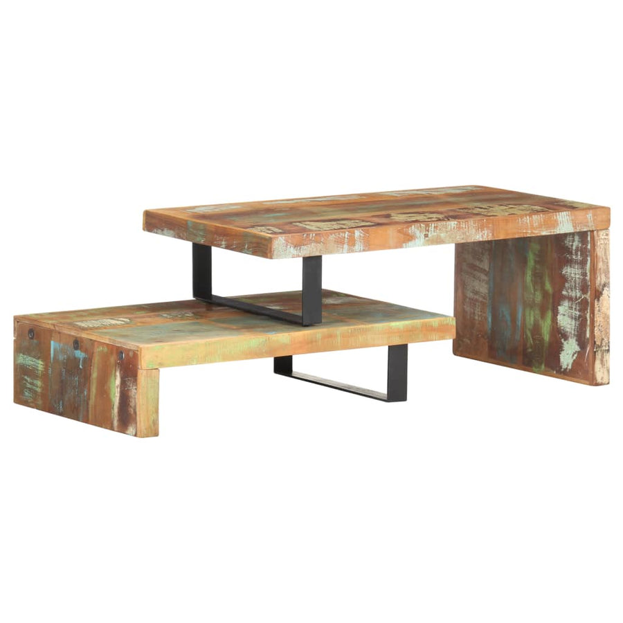 NNEVL 2 Piece Coffee Table Set Solid Reclaimed Wood-0